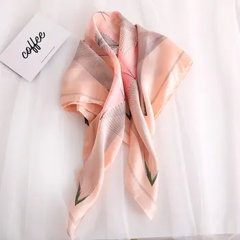 

KOI LEAPING woman fashion line pattern printing 70x70cm small square scarf Silk scarf scarves headscarf hot gift