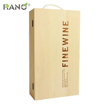 

RANO RN-WB03 Wholesale Luxury Wooden Dual Bottle Gift Packaging Box For Wine Bottle