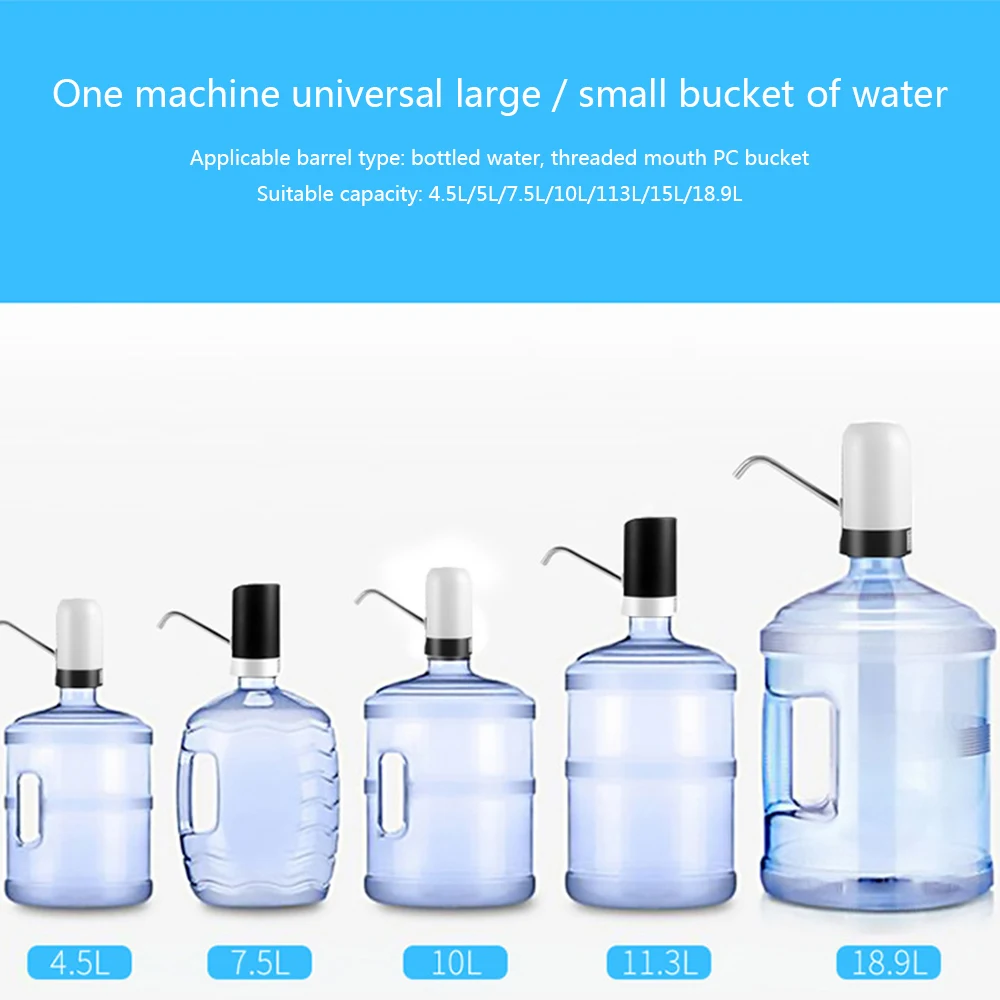 

Electric Pump for Water Bottle Usb Rechargeable Drinking Water Dispenser Creative Bottled Drinkware Kitchen Tool