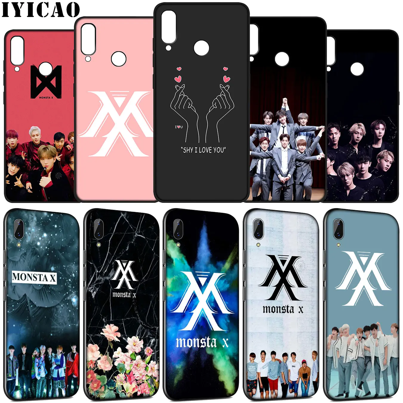 Мягкий чехол MONSTAX Monsta X kpop для Huawei Y9 Y7 Y6 Prime 2019 2018 Honor view 20 8C 8X 8 9 9X 10 Lite 7C 7X 7A Pro |