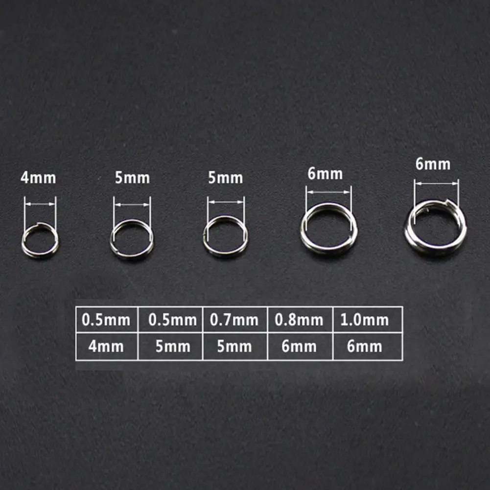 250-1250pcs Stainless Steel Split Ring Fishing Double Oval Split Ring Solid Accessories For Fishing Hook Snap Lure Swivel fishing accessories,fishing tackle