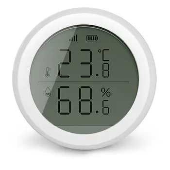 

Tuya Zigbee Temperature and Humidity Sensor with LCD Screen Display Works With Amazon Google Home Assistant