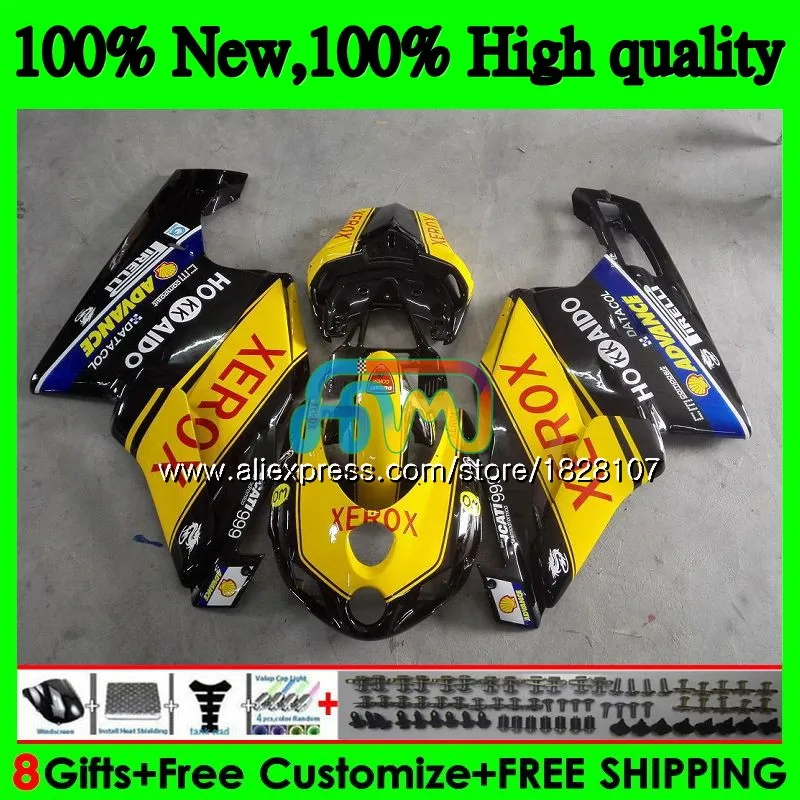 OEM тело для поездок на мотоцикле DUCATI 749-999 749S 999 749 999 03 04 Кузов 78BS. 21 749 999 S R желтый черный 749R 999R 2003 2004 обтекатели комплект - Цвет: No. 1