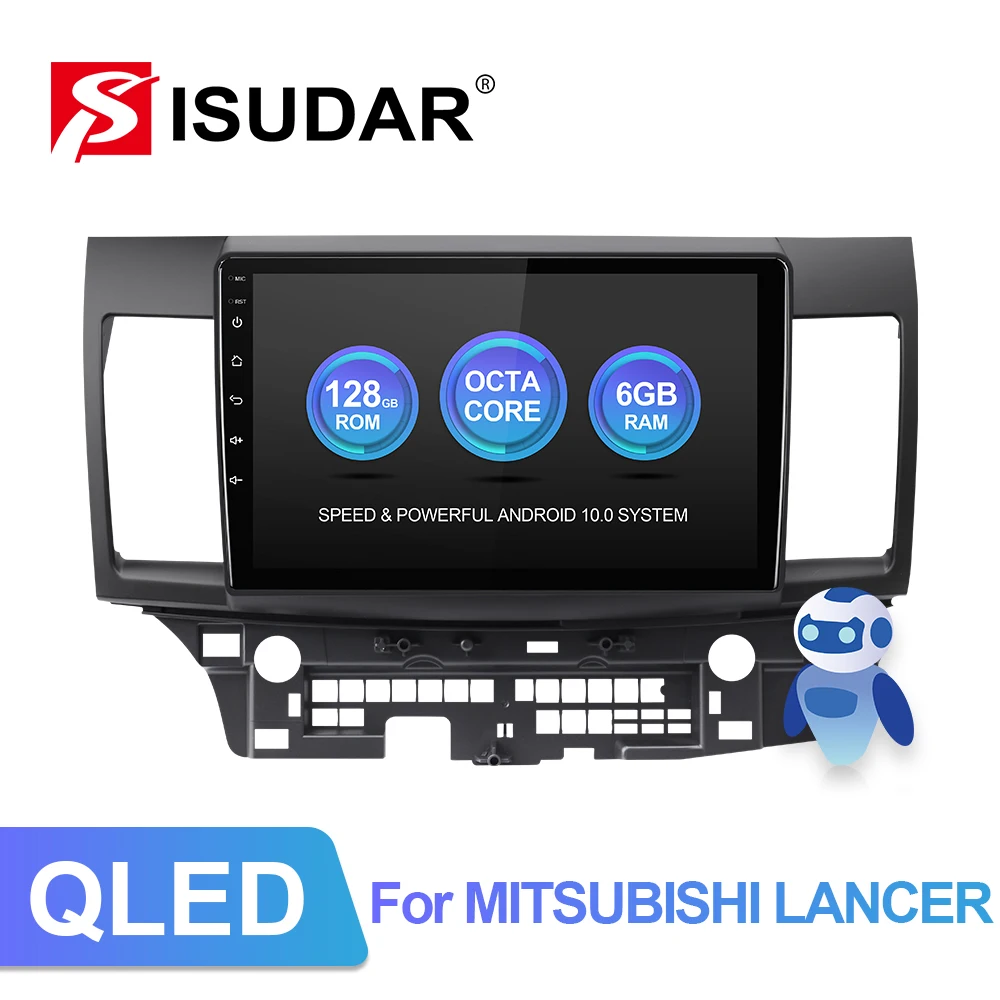 

ISUDAR V72 QLED Android 10 Car Radio For MITSUBISHI/LANCER 2007 2008- GPS Car Multimedia Octa Core RAM 6GB ROM 4G DVR FM no 2din