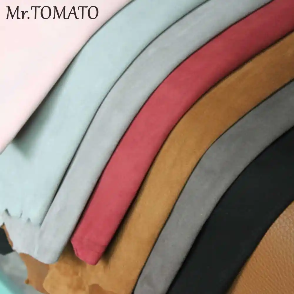 Pink Calf Skin Cowhide leather Split Suede Leather Soft Italian Suede leather for shoes and bags Salmon Pink Soft Suede leather