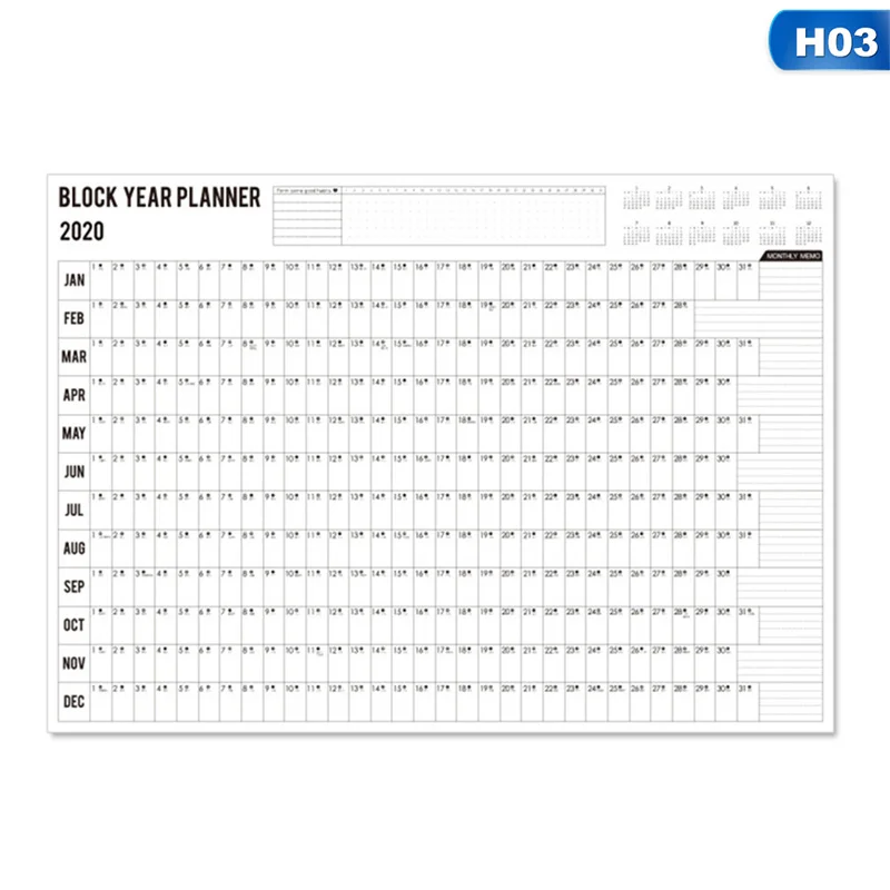 Год календарь ГОД ПЛАНИРОВЩИК Памятка Органайзер годовой график ежедневно с наклейкой Dot планировщик на стену канцелярские принадлежности офис - Цвет: 3