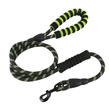 

Dog Leash Dog Collar Padded Traffic Handle Extra Control Nylon Dog Leash Safety Training Double Handles Lead for Dog