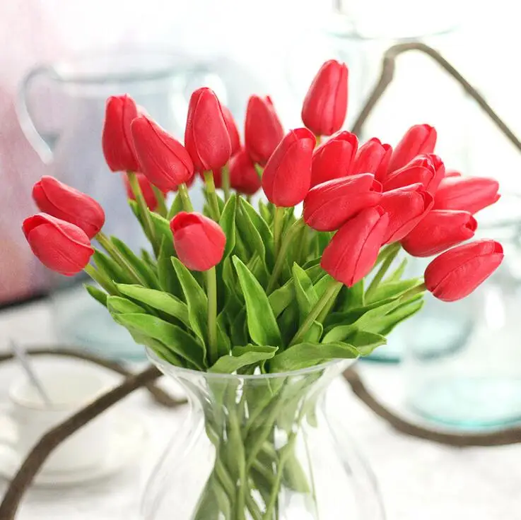 1 шт. искусственные тюльпаны поддельные цветы fleur artificielles мини-Тюльпан Флорес artificiales для дома Свадебные украшения дешевые цветок - Цвет: F 150pcs