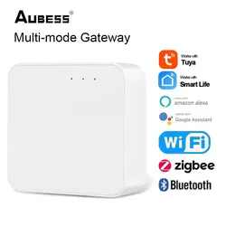 Aubess Zigbee Wifi Smart Gateway Multi-mode Smart Life Hub Wifi Bluetooth-compatible Tuya App Remote Controller By Alexa Google