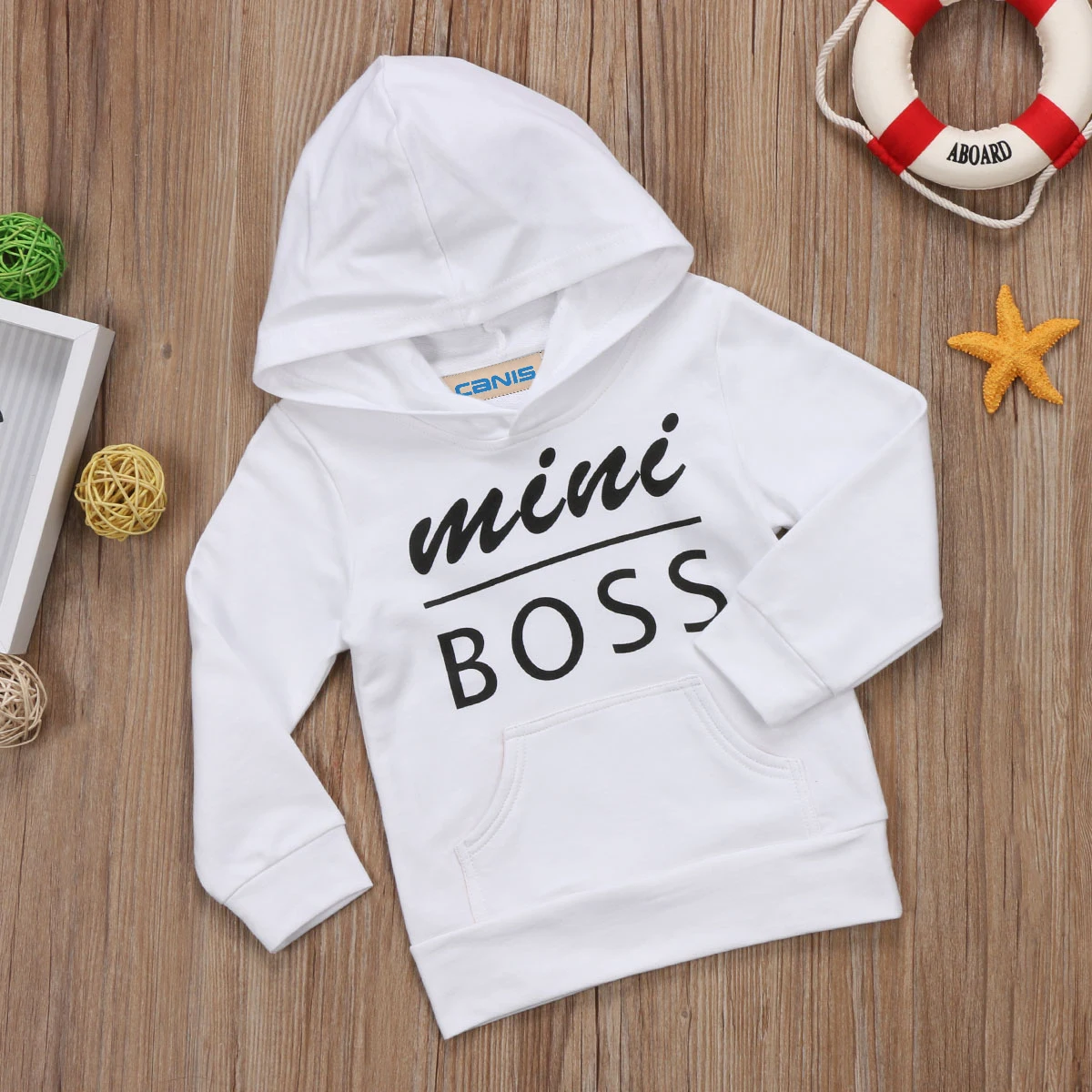 Pudcoco детское мини платье с надписью boss печати капюшоном и карманами футболка