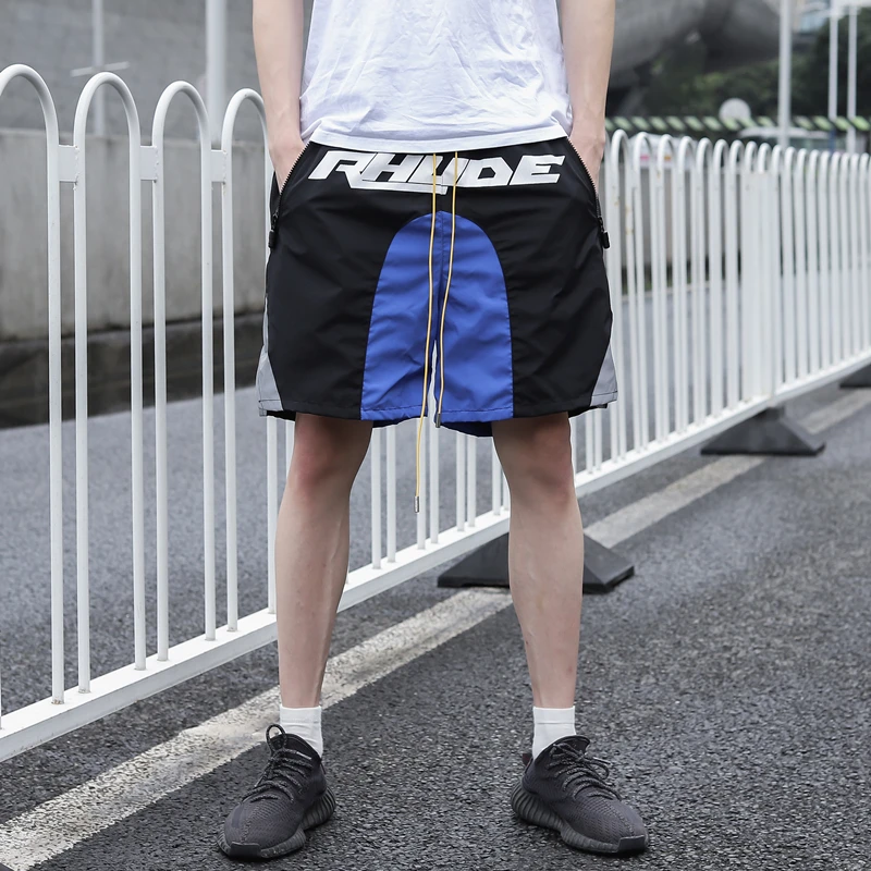2020 Rhude colorblock reflective shorts 