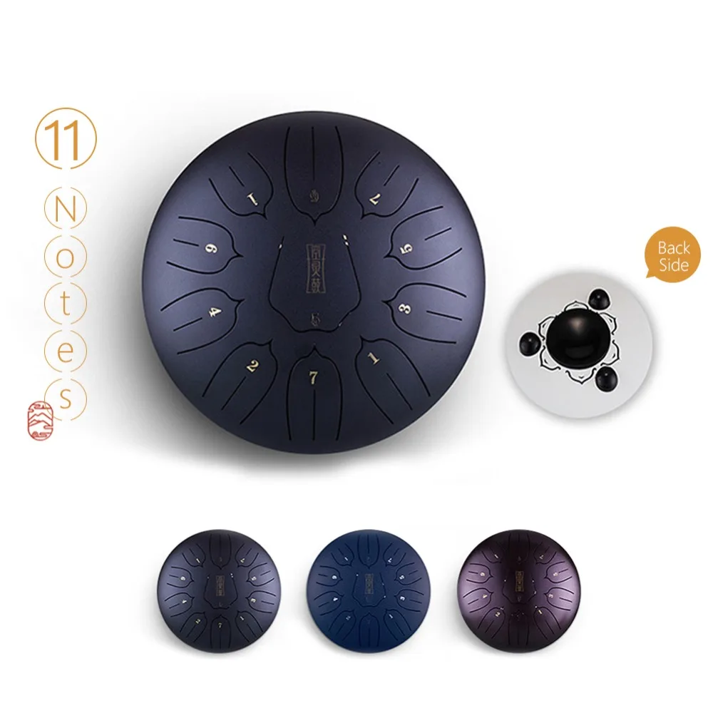 10 дюймов стальной язык барабана Handpan ручные барабаны Major 11 Notes Tankdrum с сумкой