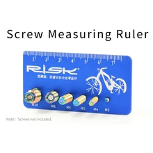 

RL232 MTB Road Bike Bicycle Screw Bolt Nut Thread Measuring Ruler Gauge Size Checker For Titanium Alloy Metric Bolts Screws