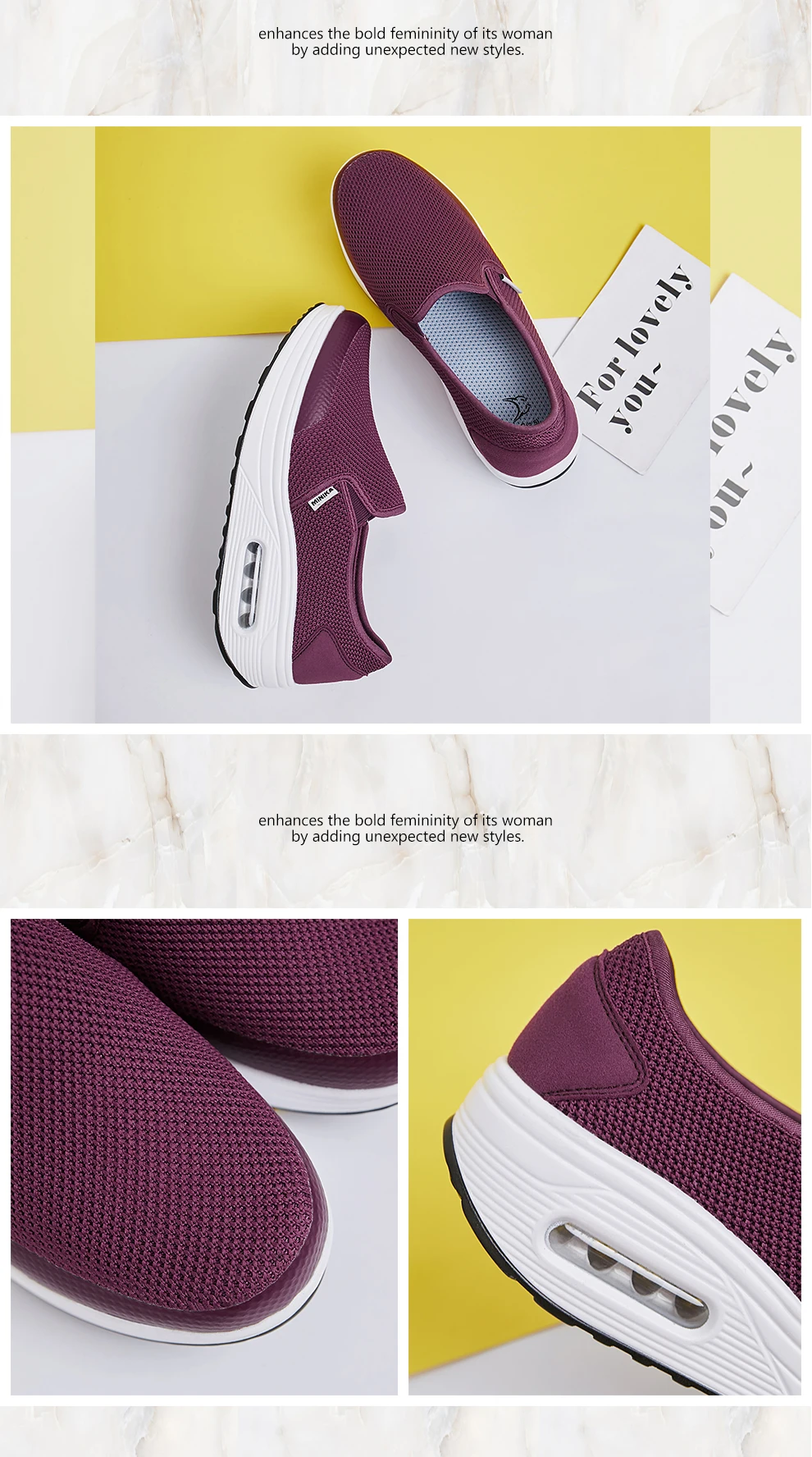 Кроссовки для фитнеса из дышащей ткани, визуально увеличивающие рост; женская обувь для танцев на воздушной подушке; спортивная обувь на платформе для аэробики