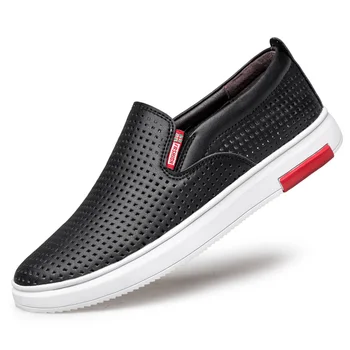 

Men's Loafers Flat Walking Leather Shoes Breathable Slip-On Male Driving Shoes Outdoor Man Leisure Luxury Footwear Big Size