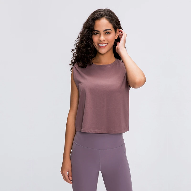 loose workout crop top