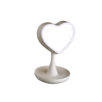 

Makeup Mirror with Lights and Magnification Rechargeable Mirror with Dimmable LED Mood Light 180 Degree Adjustable Rotation Cosm