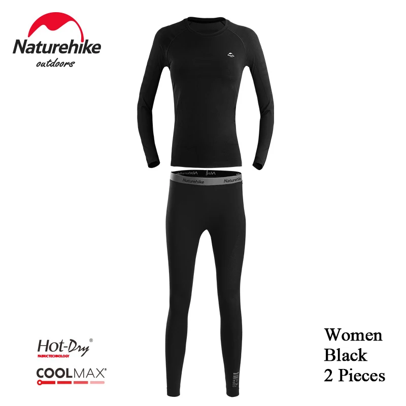 Green Naturehike теплое Coolmax нижнее белье трусики осень и зима быстросохнущее термобелье Спортивное нижнее белье унисекс впитывающие влагу для велосипедного спорта - Color: Green