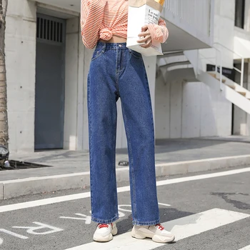 

Wide Leg Jeans Woman Plus Size Jean Femme Vintgae Blue Denim Pants Mujer High Waist Boyfriend Jeans For Women Spring Summer