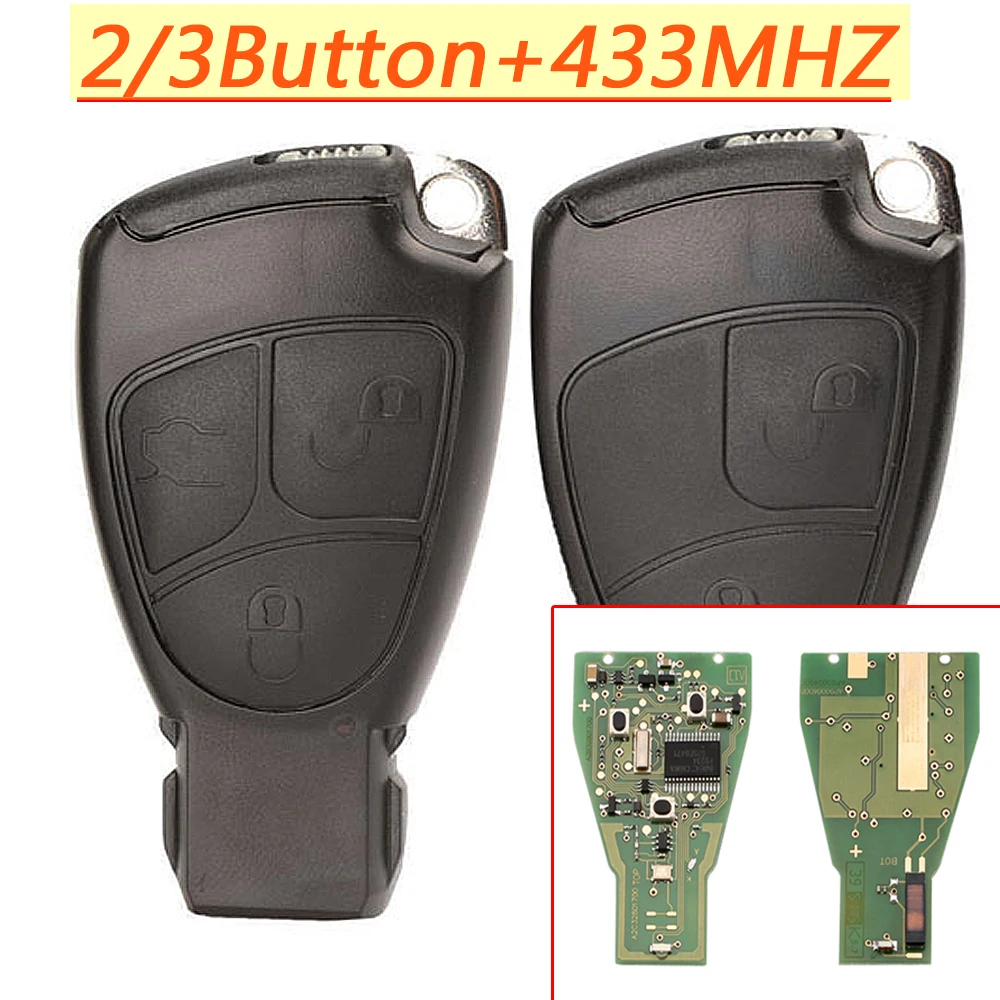 2 3 кнопки умный дистанционный ключ 433 МГц Авто подходит для Mercedes Benz B C E ML S CLK CL