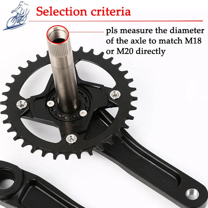 KRSEC M18/M20 кривошипная винтовая крышка многоцветная система для MTB зубная пластинка алюминиевая крышка подходит bmxроуд горный велосипед