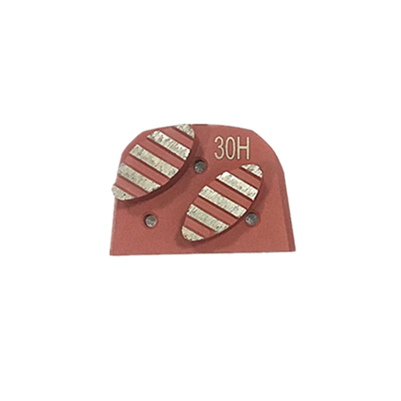 GT48 Metal Bond Lavina Concrete Grinding Plate Two Oval Segments Lavina Quick Lock Grinding Pad for Concrete Coating Epoxy 12PCS