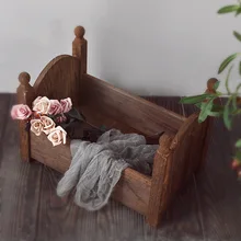 Реквизит для детской фотосъемки маленькая кровать для фотостудии для фотосъемки новорожденный реквизит для фотосъемки Маленькая деревянная кровать полнолуние старый ребенок