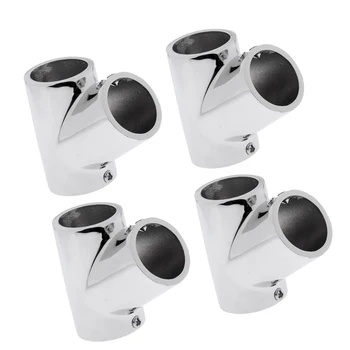 

4x 316 Stainless Steel Bow & Boat Hand Rail 60 Degree Tee Fitting 1'' Tube