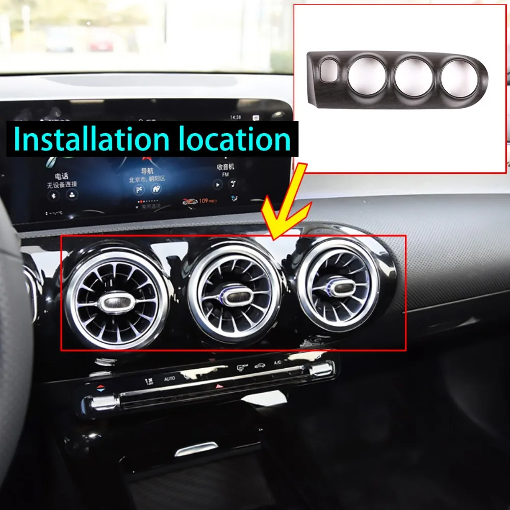 Дуб отделка под дерево ABS для Mercedes benz A Class W177 A180 A200 центральный контроль кондиционер декоративные панели аксессуары