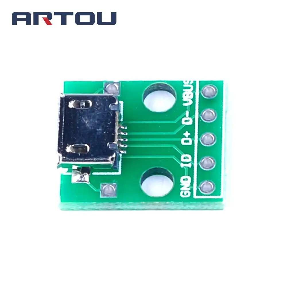 1 шт. разъем адаптера Micro USB Для DIP 2 54 мм плата модуля гнездо 5Pin Pinboard PCB тип деталей|usb