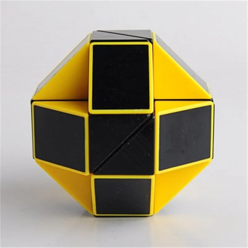 ShengShou волшебный Змеиный магический куб Neo cubo magico 24 кубика Stess куб для антистрессовой игрушки stressrelief куб головоломка настольная игрушка - Цвет: black yellow