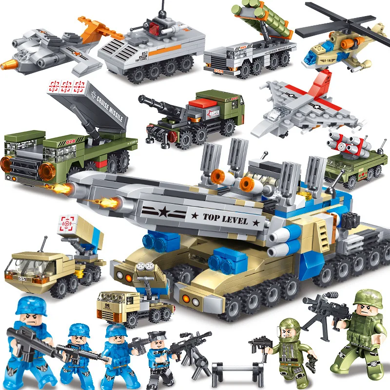 

Children Educational Building Blocks Assembled Toys Boy Early Education Inserted Building Blocks Military Aircraft Carrier Model