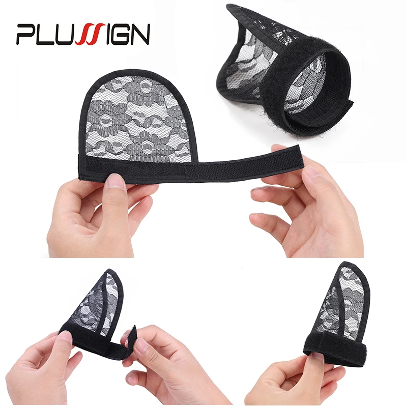 1-5Pcs/Lot black ponytail net for wigs with 6Teeth wig combs lace wig making