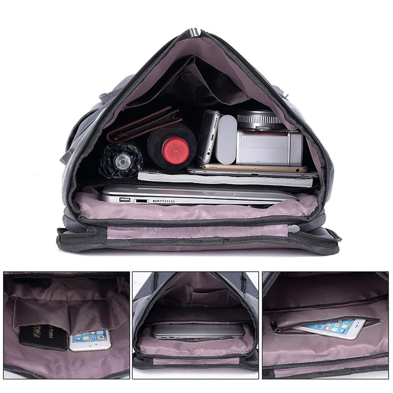 

Business Men Laptop Backpack Waterproof Large Capacity Schoolbag USB Charging Backpack