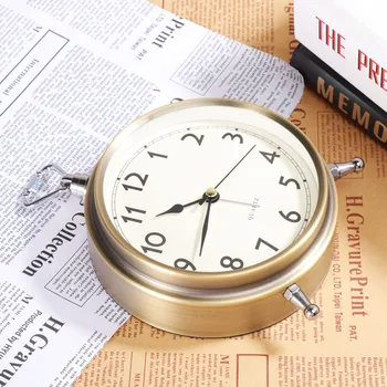 

1pc Alarm Clock Pretty Decorative Chic Metal Alarm Clock Sweep Seconds Alarm Clock Roman Numerals Alarm Clock Silent Alarm Clock