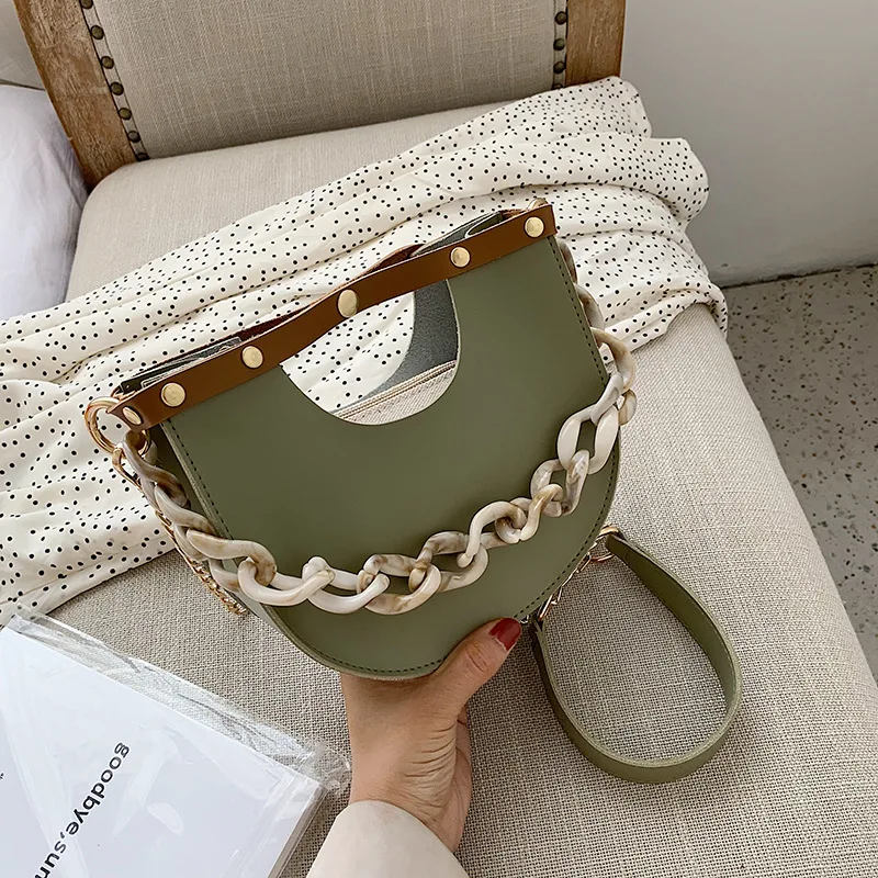 

New Arrival Bag Women's 2019 Spring And Summer New Style Chain Bag Retro Stone Pattern Versatile Shoulder Mini Square Sling Bag