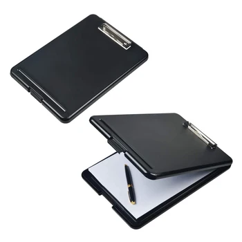 

A4 Clipboard Box File Durable Waterproof Document Filing Storage Case Office Supplies