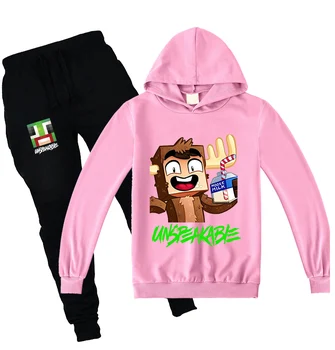 

2020 Children Hoodies Pant Suit UNSPEAKABLE Cartoon Printing Boys Long Sleeves Sweatshirt Pants 2pcs Baby Girls Clothes Clothing