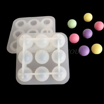 

22mm 9 Compartment Ball Spherical Epoxy Casting Mold Silicone Mould DIY Soap Drop Shipping