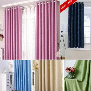 

Great Quality Stars Blockout Curtain Thicken Fabric Curtain Window Curtains 100*130cm