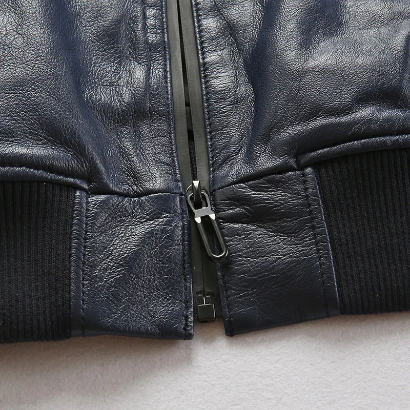 Seller Read Description! Asian size men's  goat leather jacket mens genuine goat leather stylish hoodie jacket