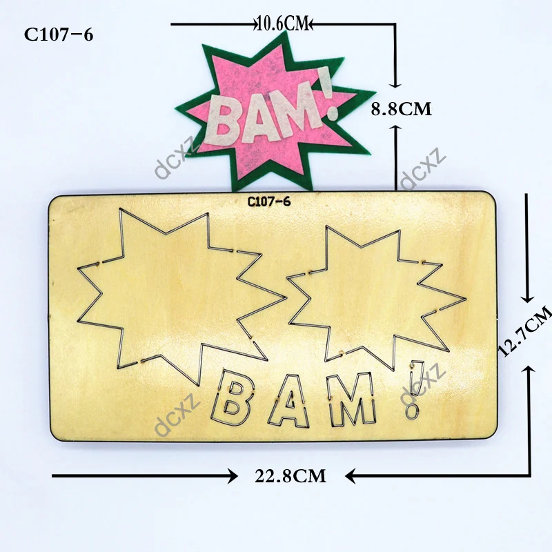 BAM! Деревянные штампы для скрапбукинга C-107-6