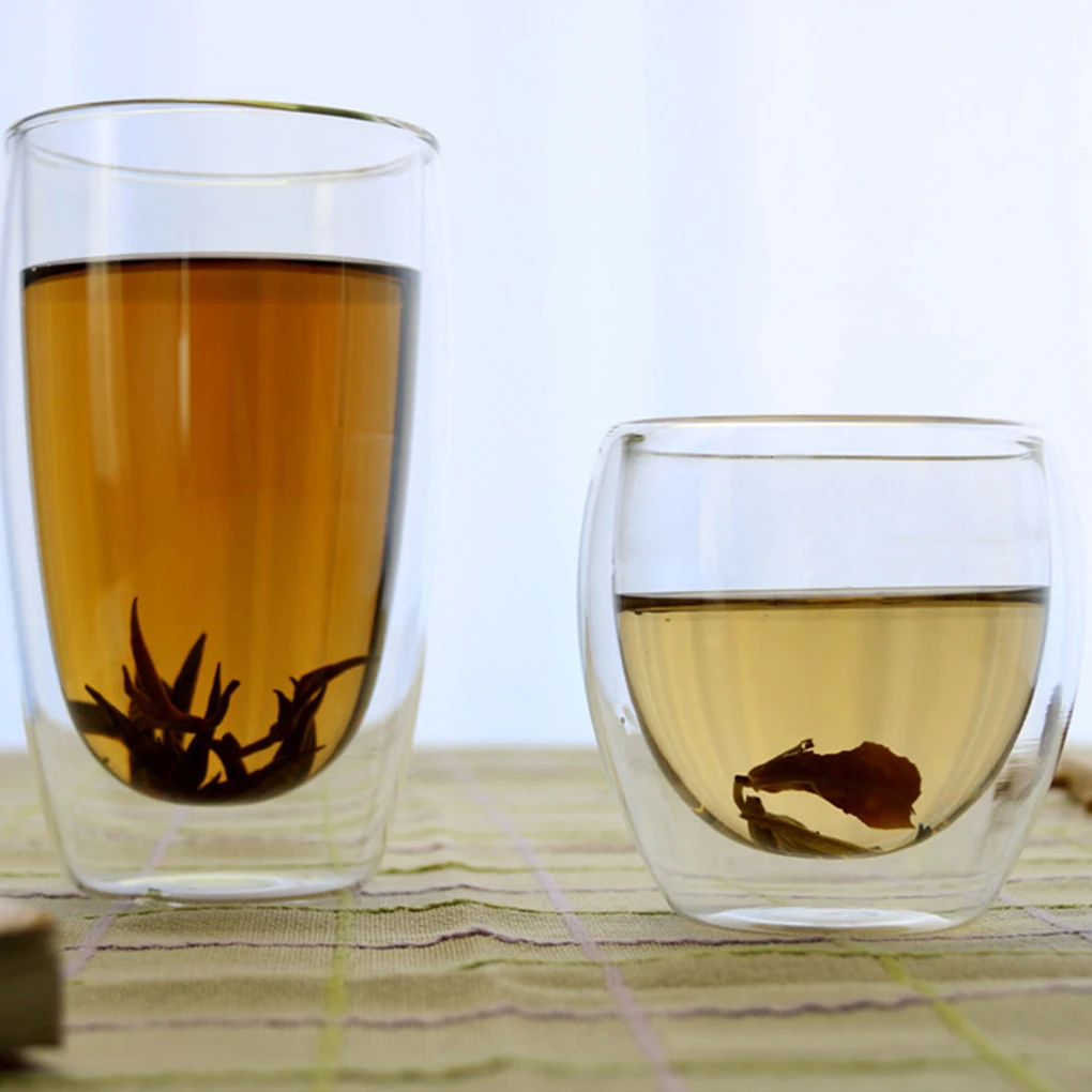 Double Layer Cup Glass Mug Transparent Simple Heat-resistant Wine Beer Coffee High Borosilicate Bottle
