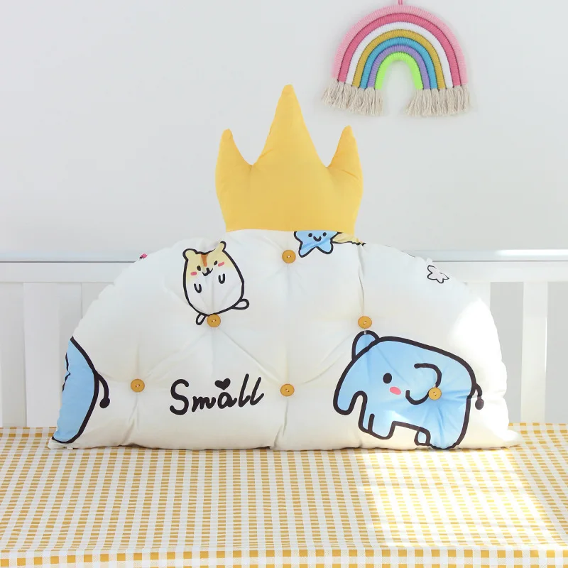Cojín nórdico con forma de corona para cuna de bebé, decoración para