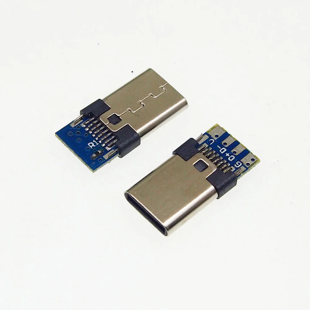 10 шт. USB3.1 Тип C штекер 10P с печатной платой провода склеивания Тип тест штекер