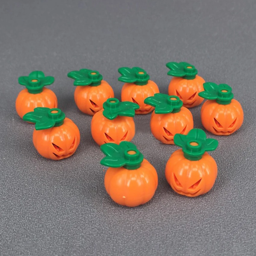 10Pcs-set-Legolings-City-Building-Blocks-Halloween-Pumpkin-Mask-Food-And-Fruit-Plant-MOC-Accessories-Brick (5)