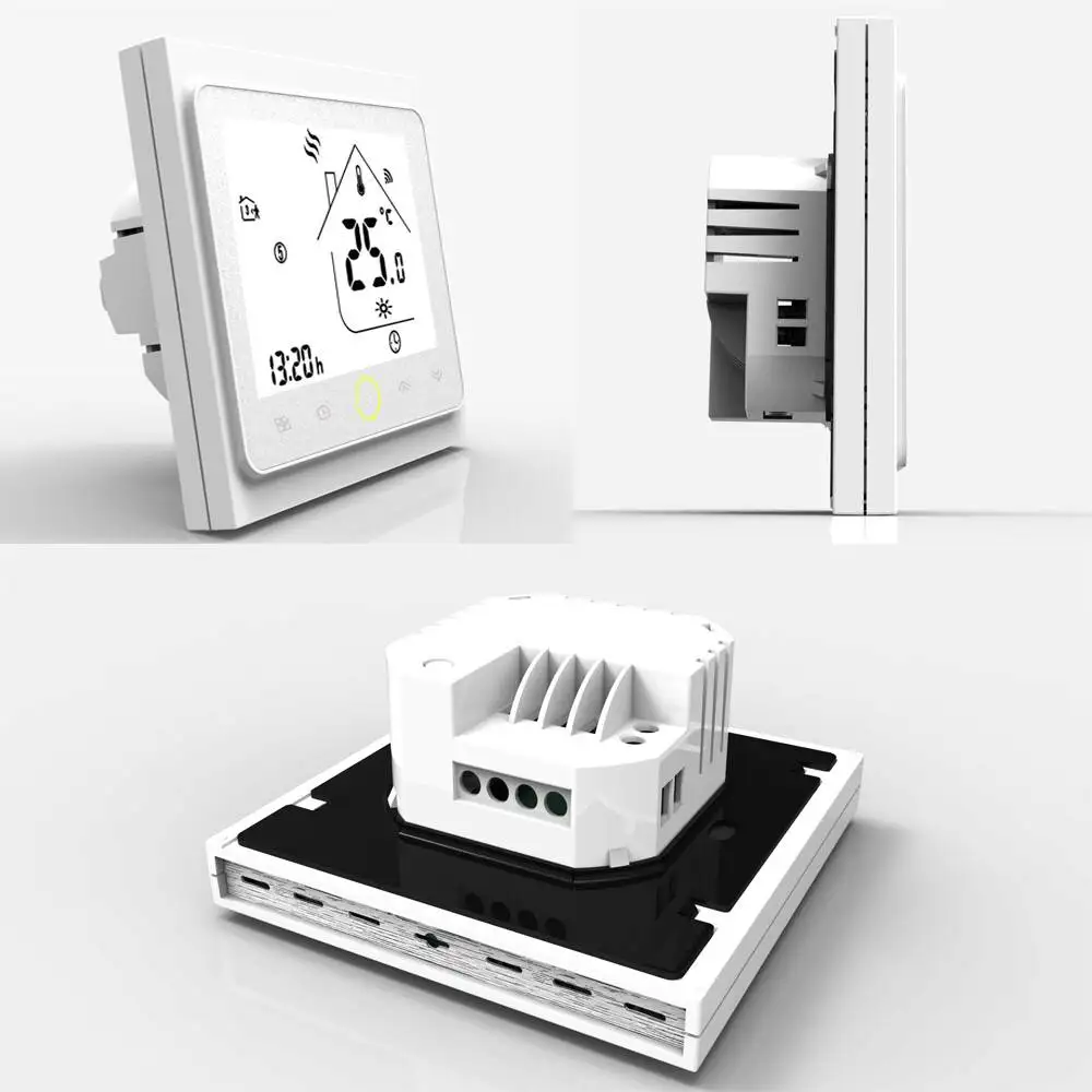 Smart Electric Floor Heating Wifi Thermostat Central Air Conditioner Temperature Controller Voice Control NTC Sensor Thermostat