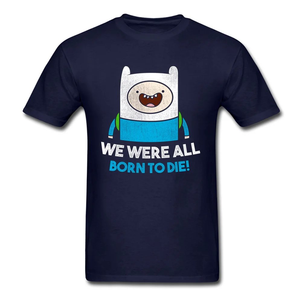 Born_to_die_5194 Summer Fall 100% Cotton O Neck Tops Shirts Short Sleeve Classic Tee Shirts High Quality Printed T Shirt Born_to_die_5194 navy