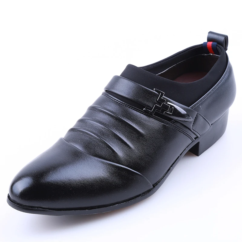 6 Styles Mens Dress Shoes High Quality Business Shoes For Men Shoes Pointed Toe Slip-on Men Wedding Shoes Flats Plus Size 38-46