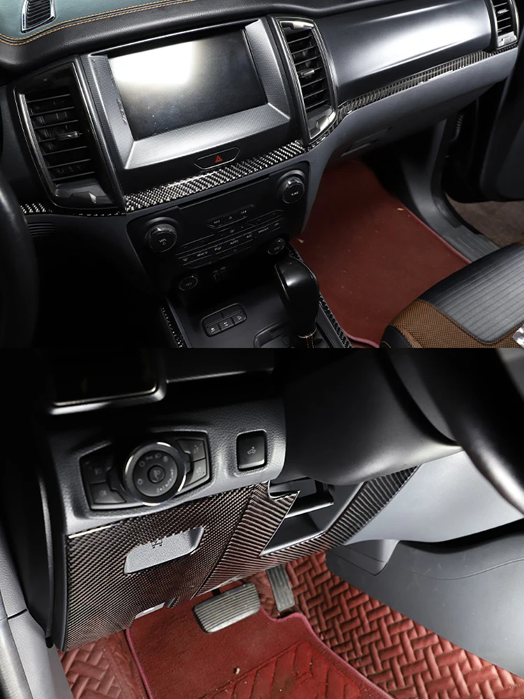 For Ford Ranger Wildtrak 2015-2021 Car Gear Panel Central Control Instrument Decorative Panel Interior Sticker Car Accessories